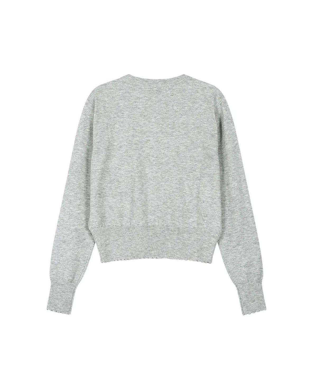 그레일즈(GRAILZ) [2PACK] SIGNATURE HEART CARDIGAN [BEIGE/MELANGE GREY]