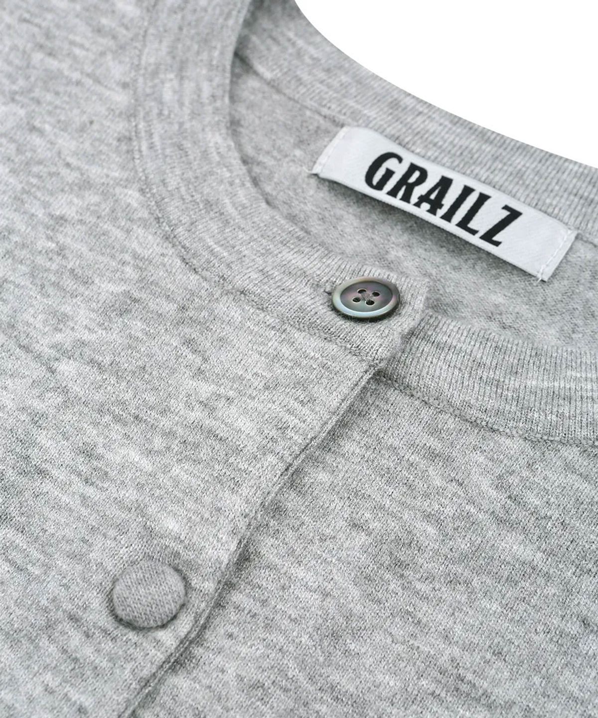 그레일즈(GRAILZ) [2PACK] SIGNATURE HEART CARDIGAN [BEIGE/MELANGE GREY]