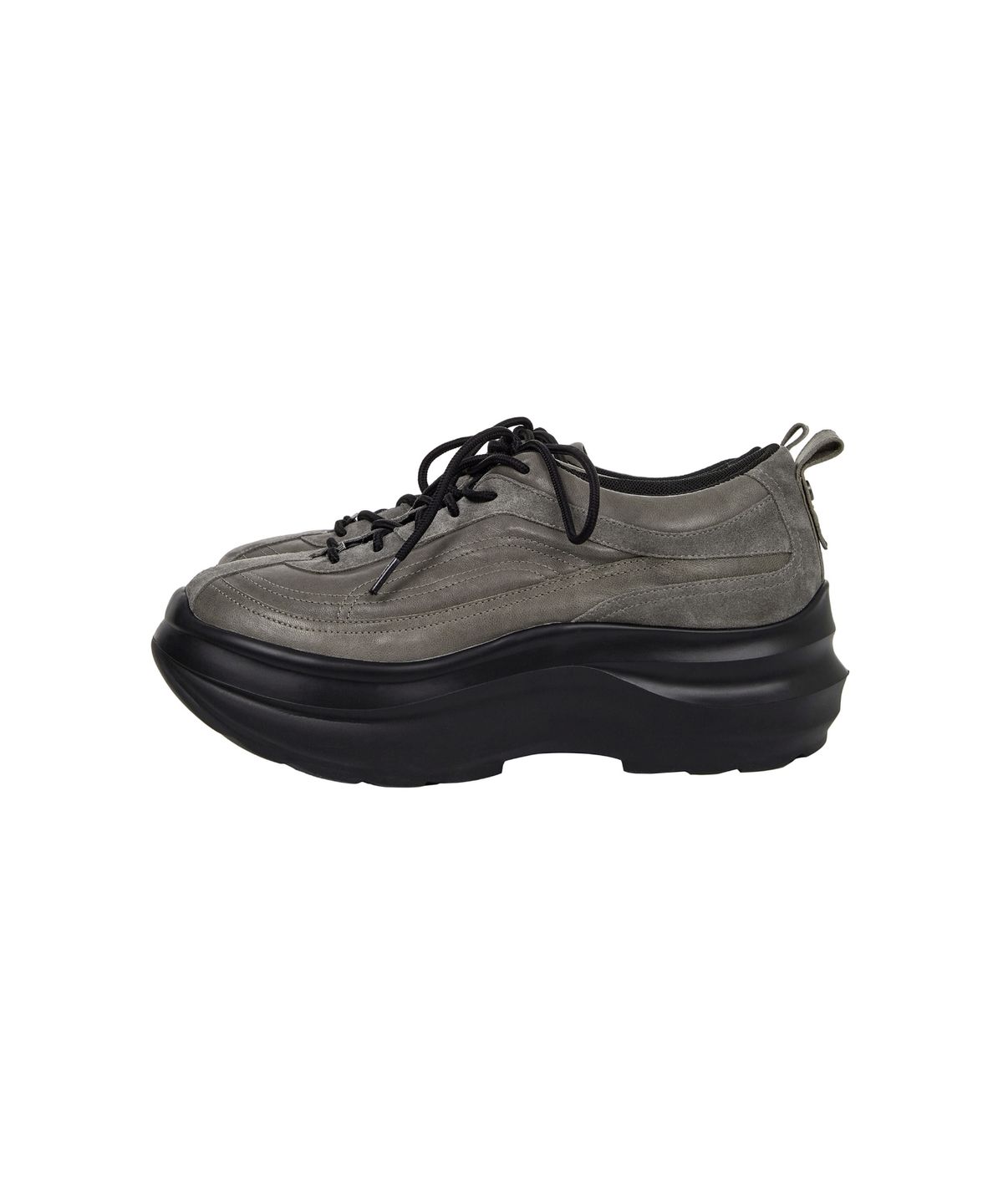 트리밍버드(TREEMINGBIRD) Flatform Cowhide Leather Sneakers [ Gray ]