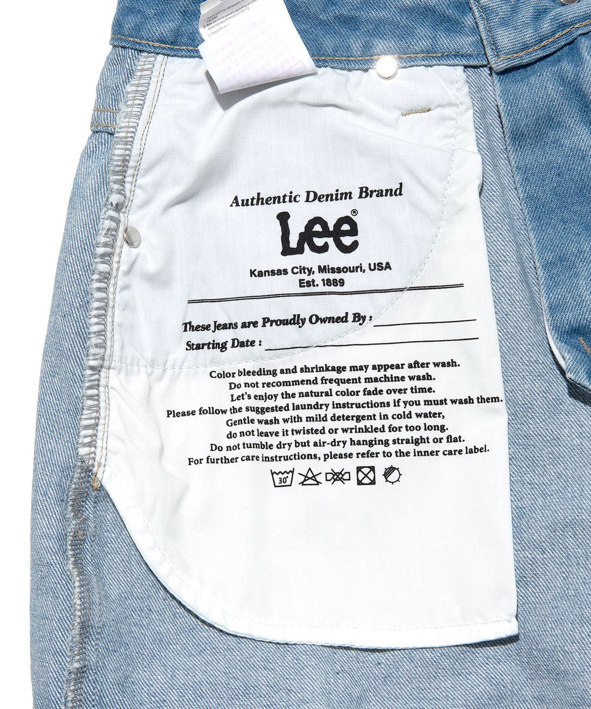 리(LEE) 우먼 카고 데님 쇼츠 인디고 미듐