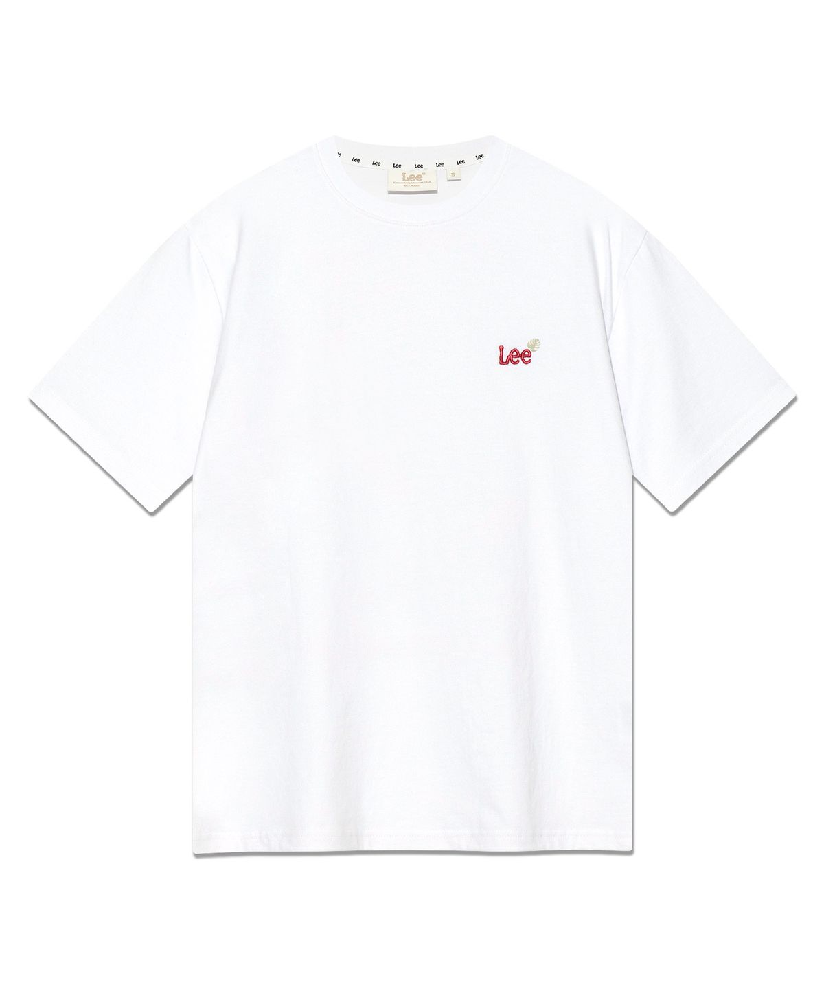 리(LEE) 우먼 콜라주 그래픽 릴랙스드 티셔츠 화이트