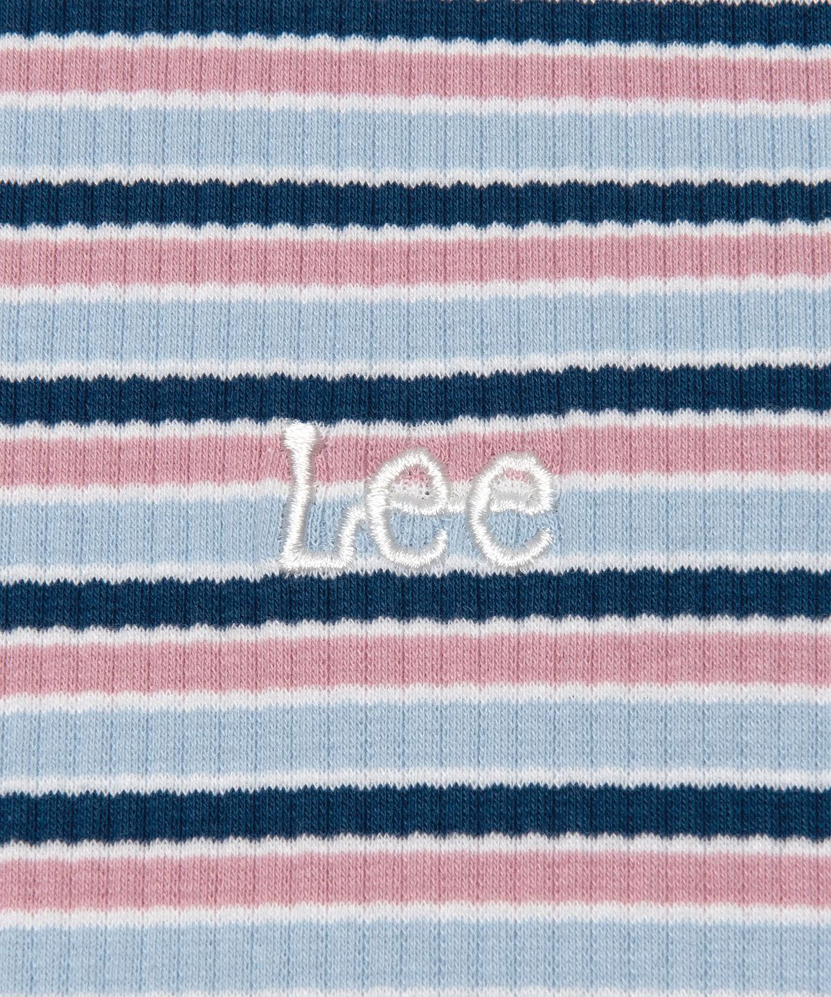 리(LEE) 우먼 골지 스트라이프 티셔츠 블루