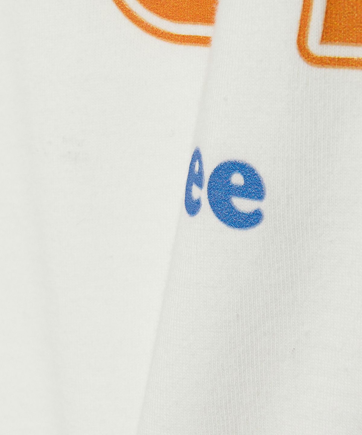 리(LEE) 우먼 그래픽 링거 크롭 티셔츠 화이트