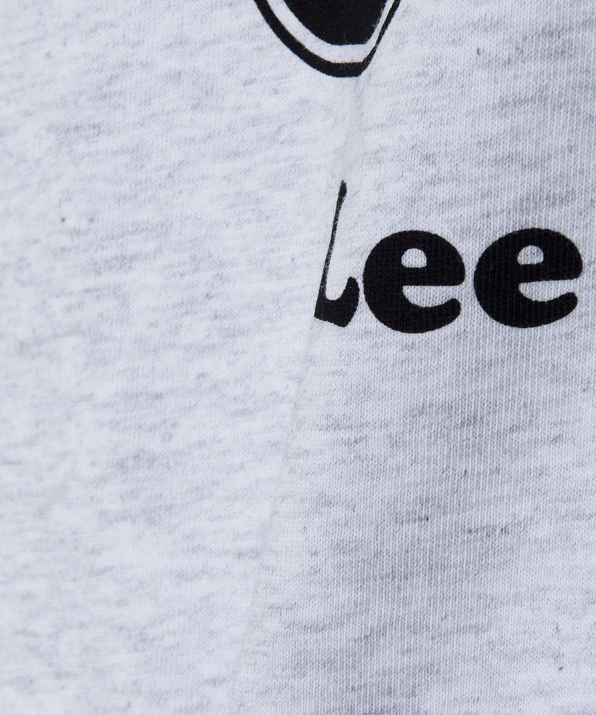 리(LEE) 우먼 그래픽 링거 크롭 티셔츠 라이트그레이