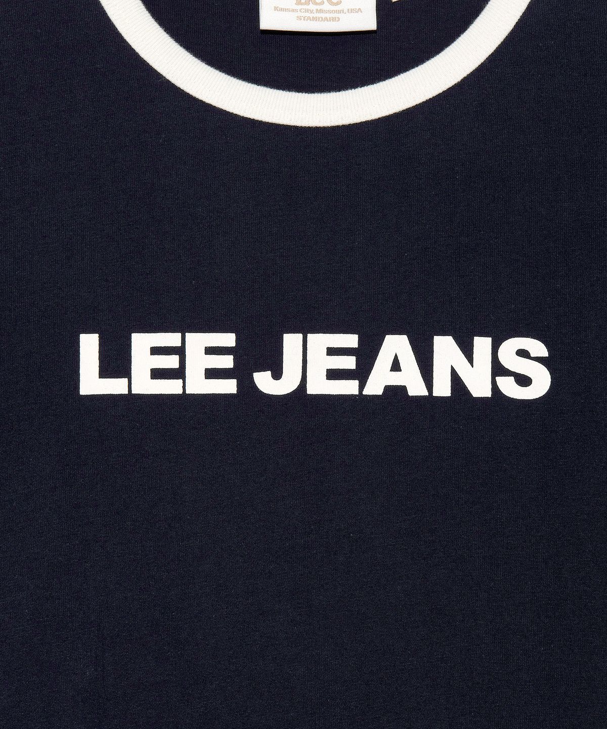 리(LEE) 우먼 리진스 링거 티셔츠 네이비