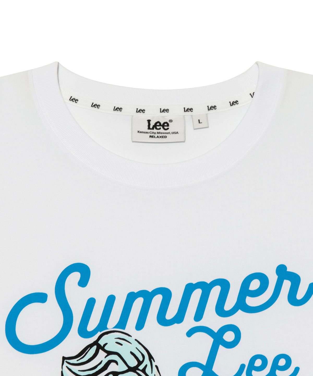 리(LEE) 썸머 리 라이더스 그래픽 티셔츠 화이트