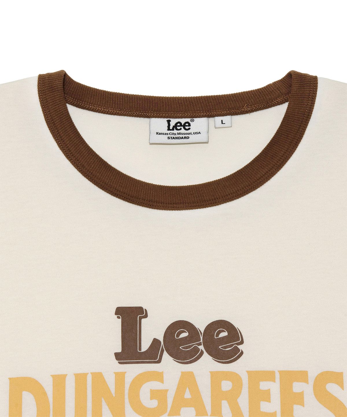 리(LEE) 리 던가리스 링거 티셔츠 아이보리