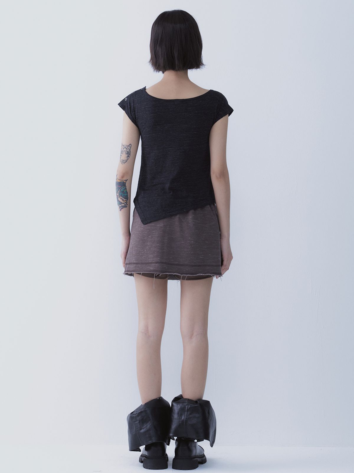 쎄쎄쎄(SETSETSET) HAZE SKIRT PANTS BROWN