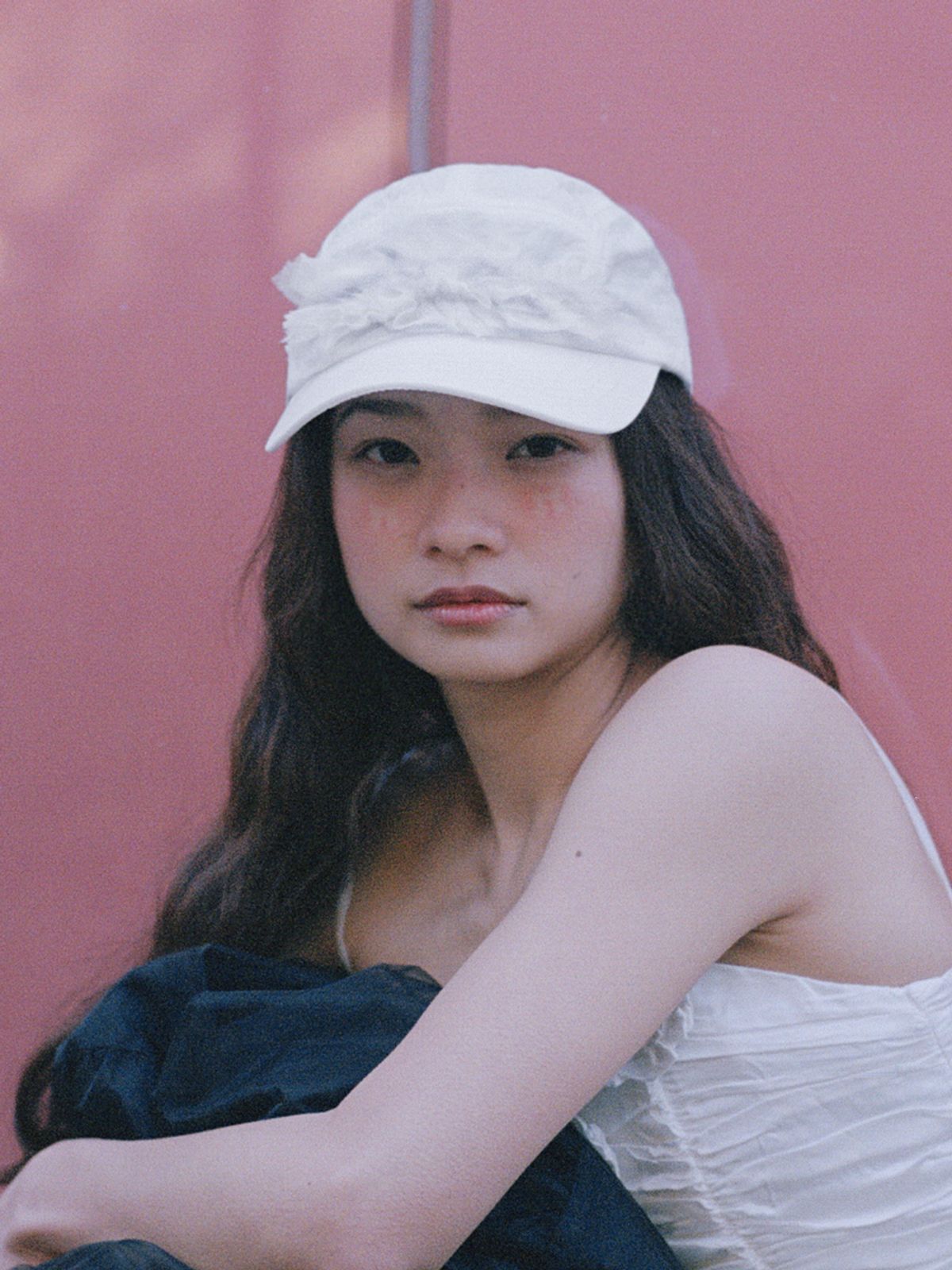 포에지담(POESIEDAME) RUFFLE CAP IN CREAM