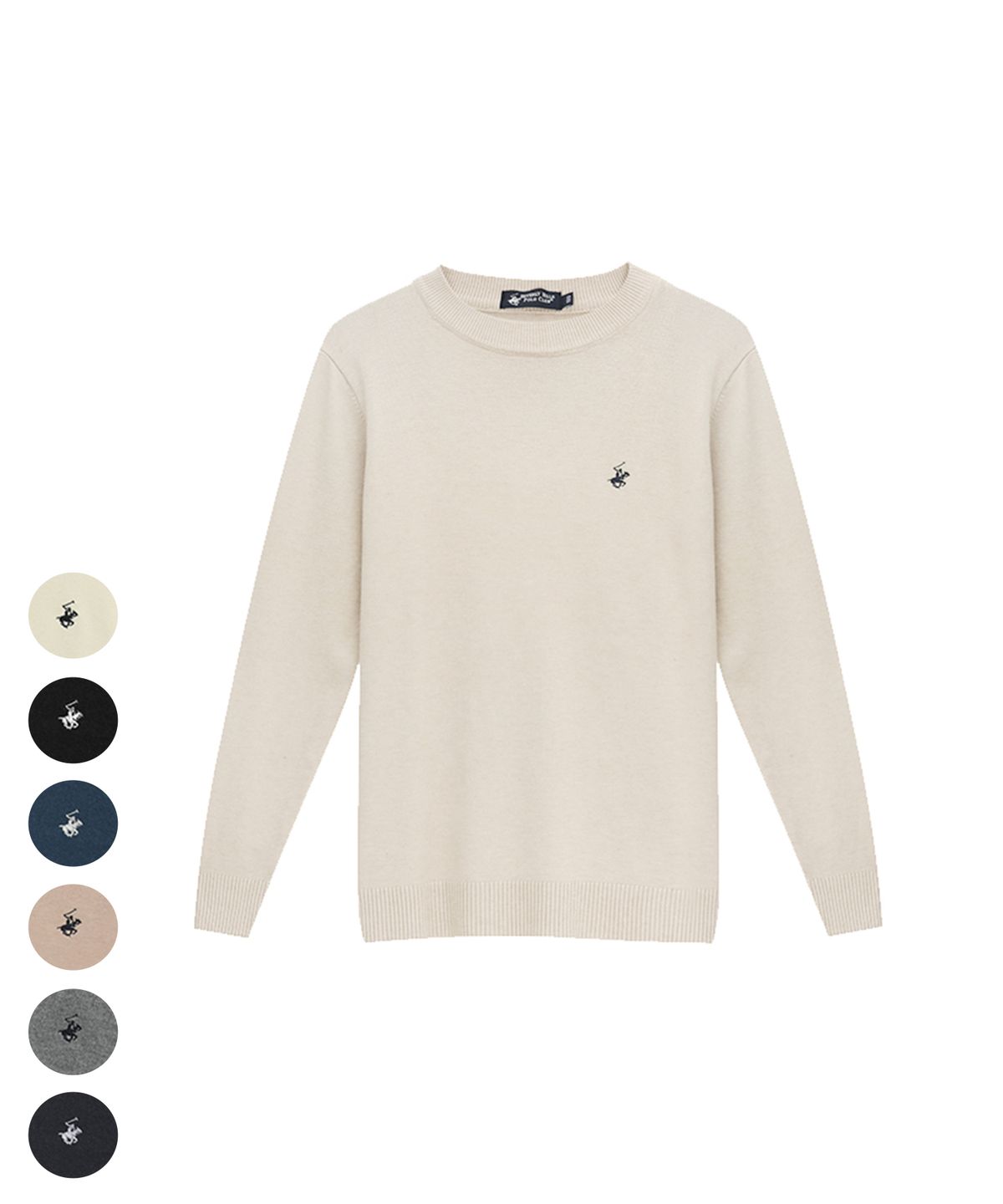 비버리힐스 폴로클럽(BHPOLOCLUB) 남녀 데일리 베이직 라운드 니트 6Color TS954