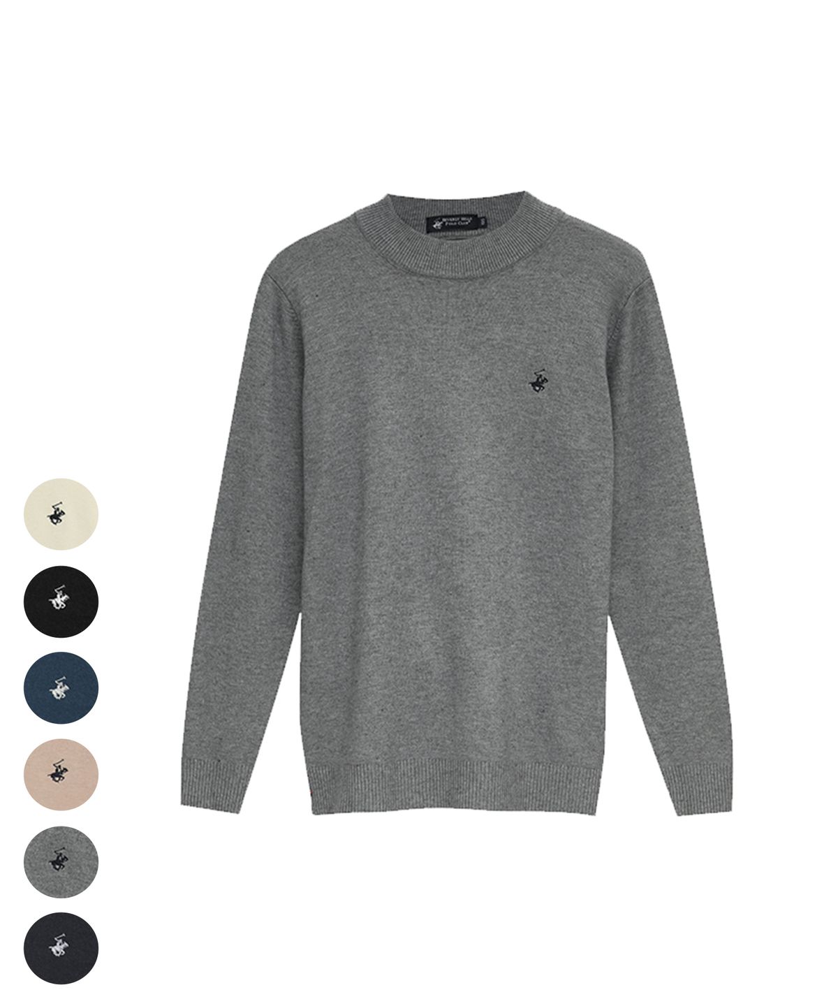 비버리힐스 폴로클럽(BHPOLOCLUB) 남녀 데일리 베이직 모크넥 니트 7Color TS953