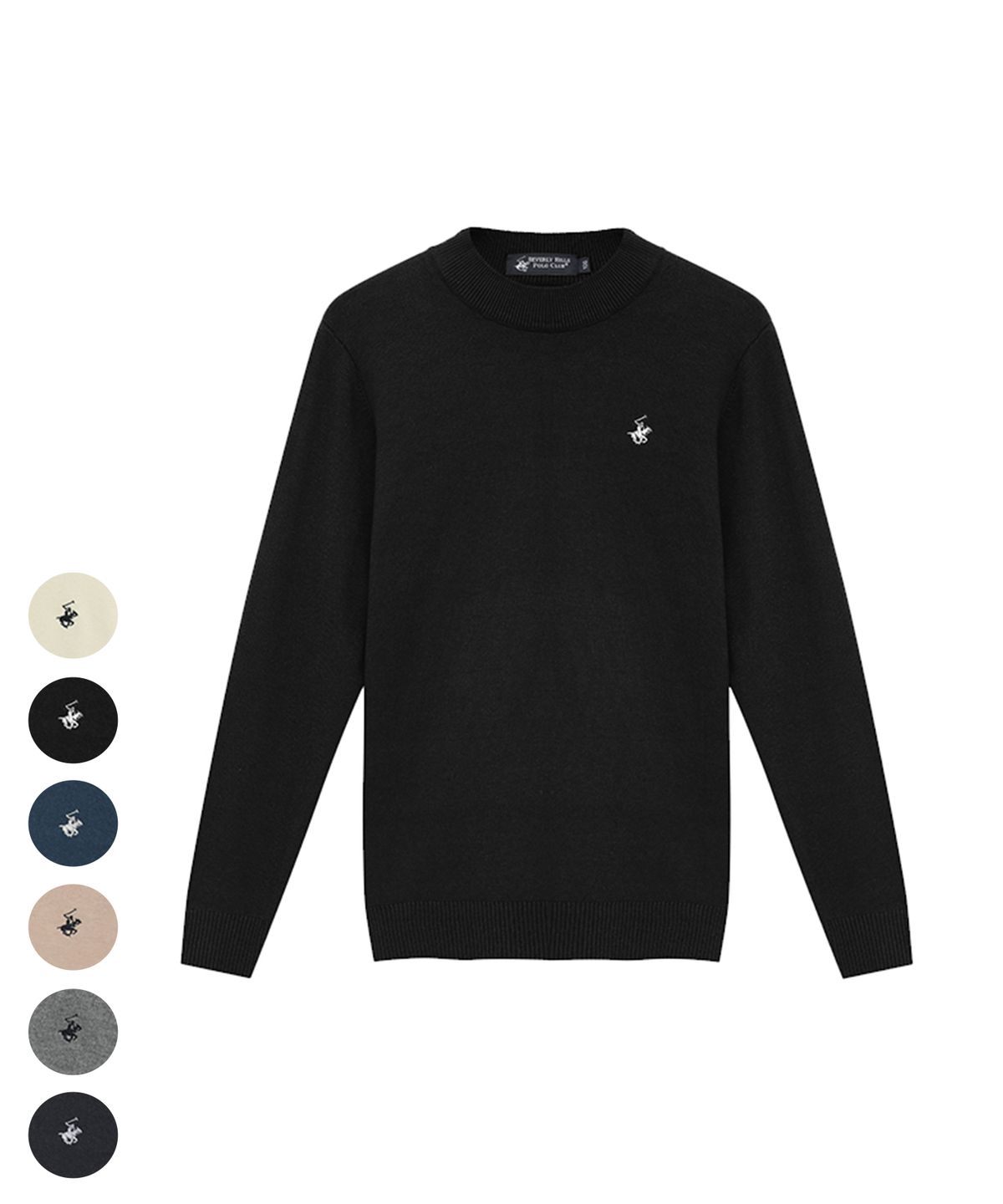 비버리힐스 폴로클럽(BHPOLOCLUB) 남녀 데일리 베이직 모크넥 니트 7Color TS953