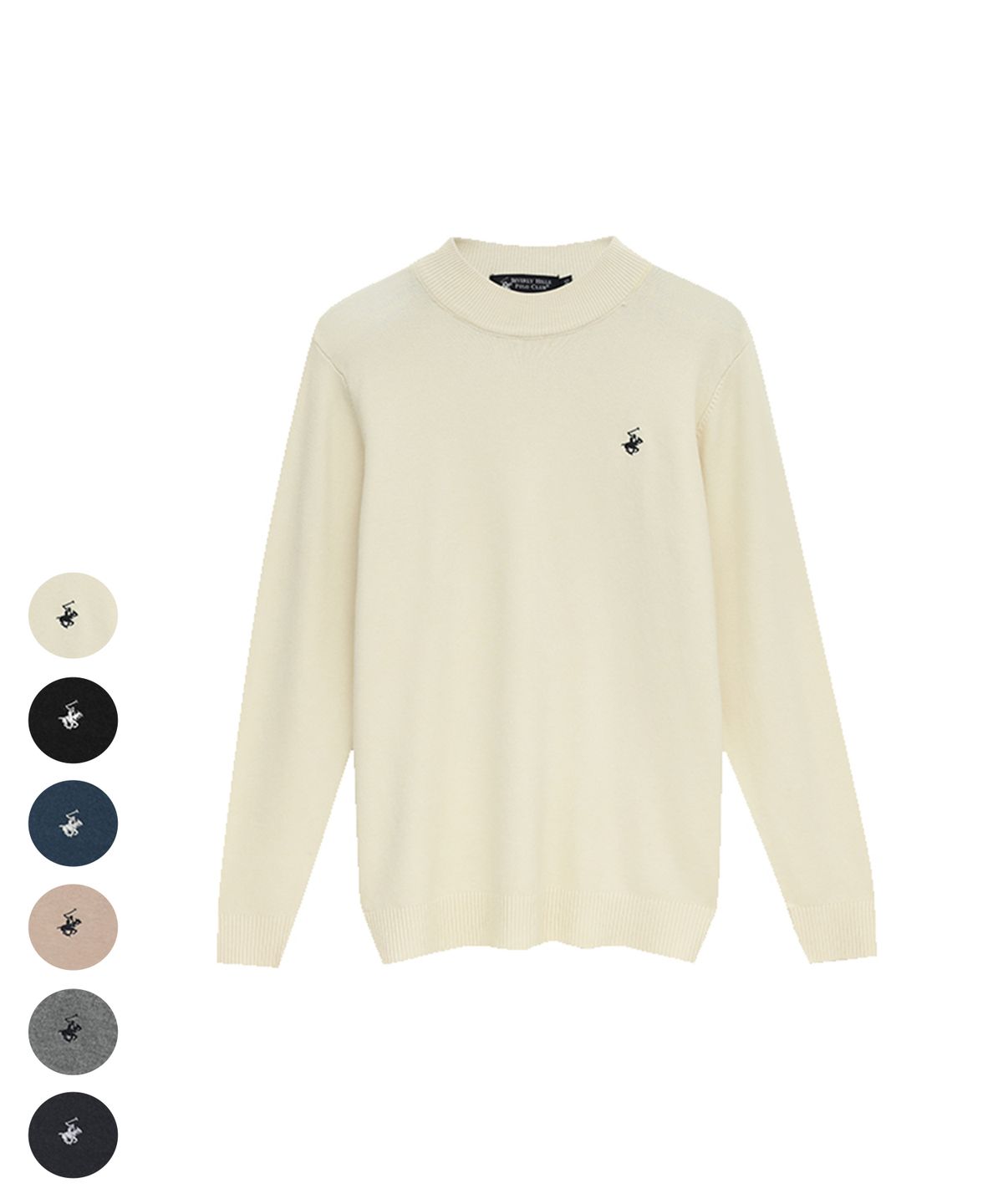 비버리힐스 폴로클럽(BHPOLOCLUB) 남녀 데일리 베이직 모크넥 니트 7Color TS953
