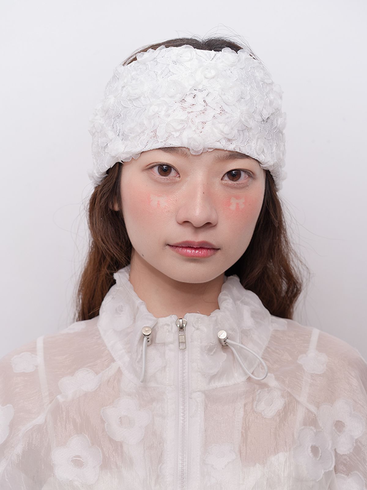 포에지담(POESIEDAME) ROSE VEIL HEAD BAND IN WHITE