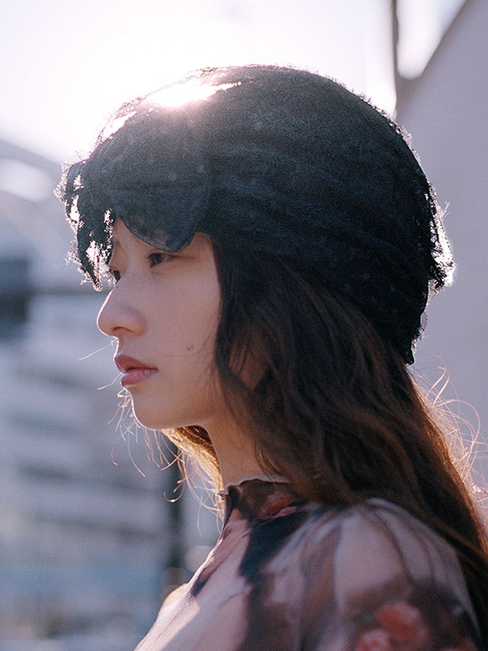 帽子・その他 POESIEDAME : 25SS / FLORAL LACE TURBAN (BLACK) MUSINSA公式 | POESIEDAME FLORAL LACE TURBAN IN BLACK