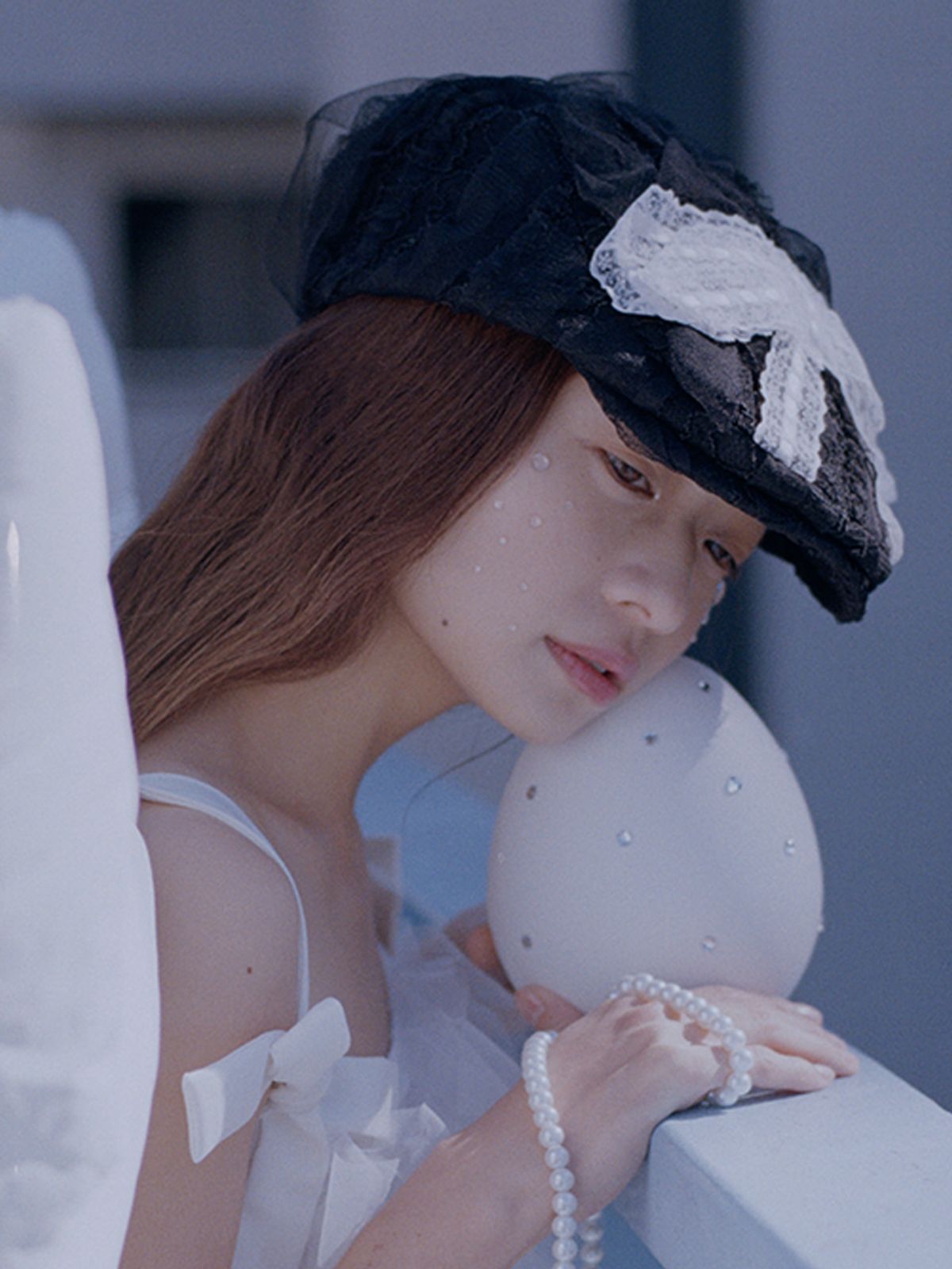 포에지담(POESIEDAME) YUME FLAT CAP IN MONO