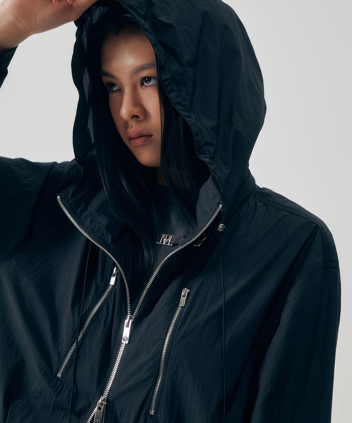 트리밍버드(TREEMINGBIRD) Drift Wind Rain Coat [ Black ]