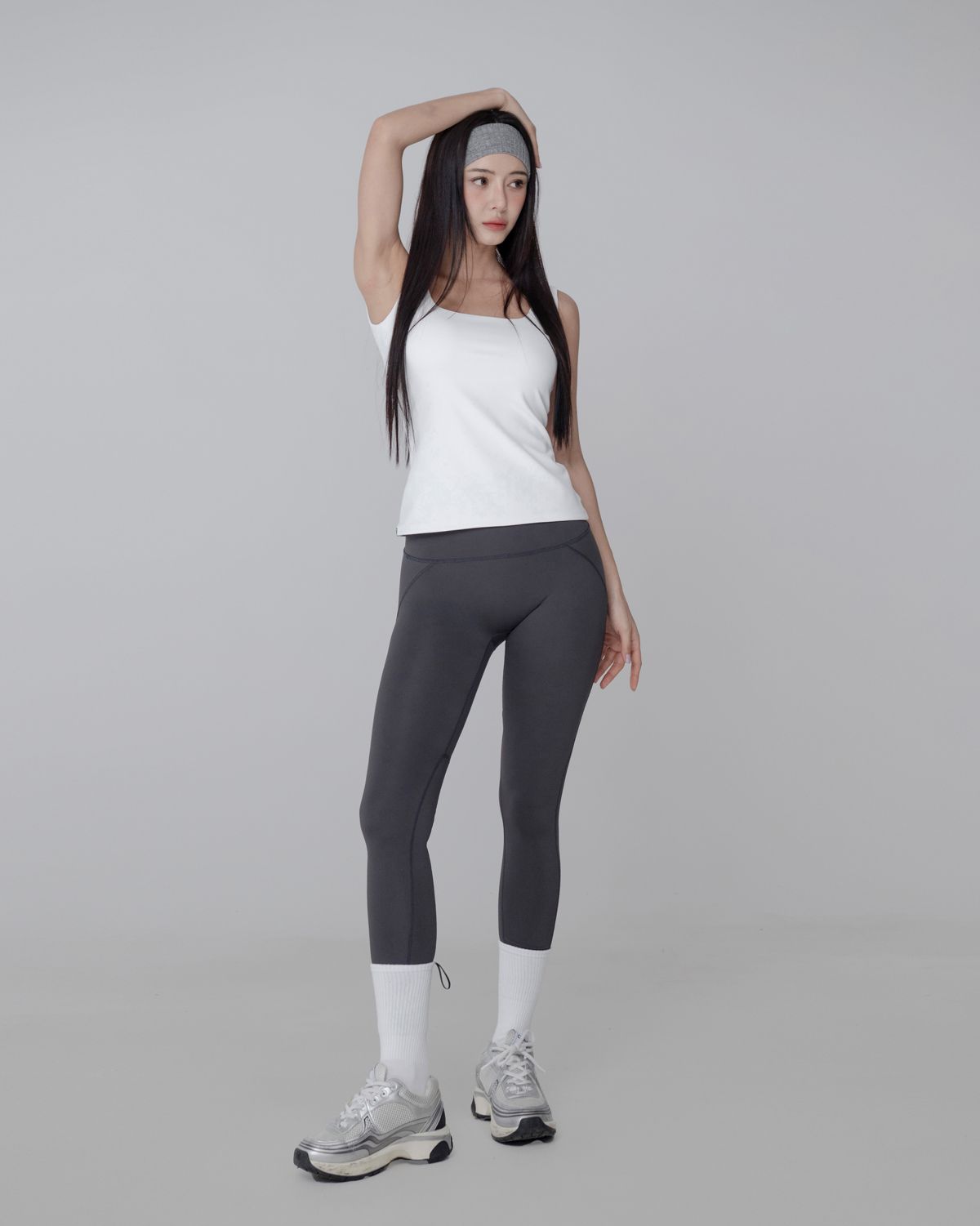 비나앤코(VINAANDCO) 9부 힙업레깅스 - 다크그레이 (XS/S/M/L/XL)