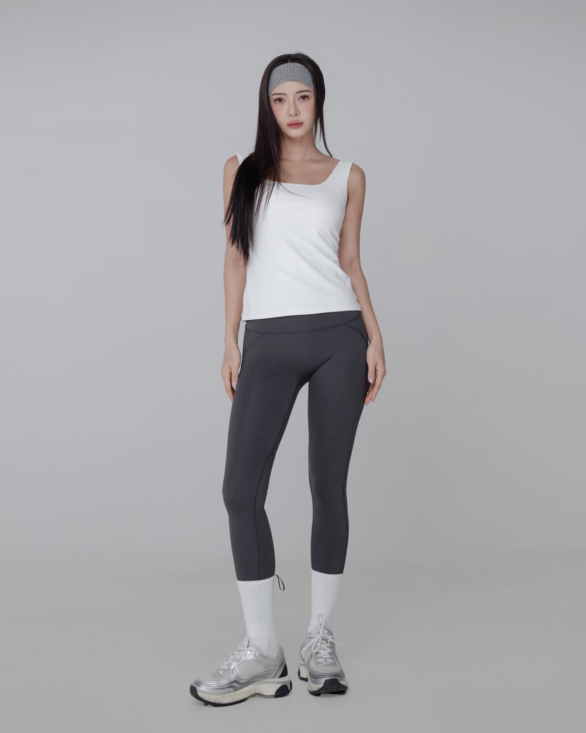 비나앤코(VINAANDCO) 9부 힙업레깅스 - 다크그레이 (XS/S/M/L/XL)