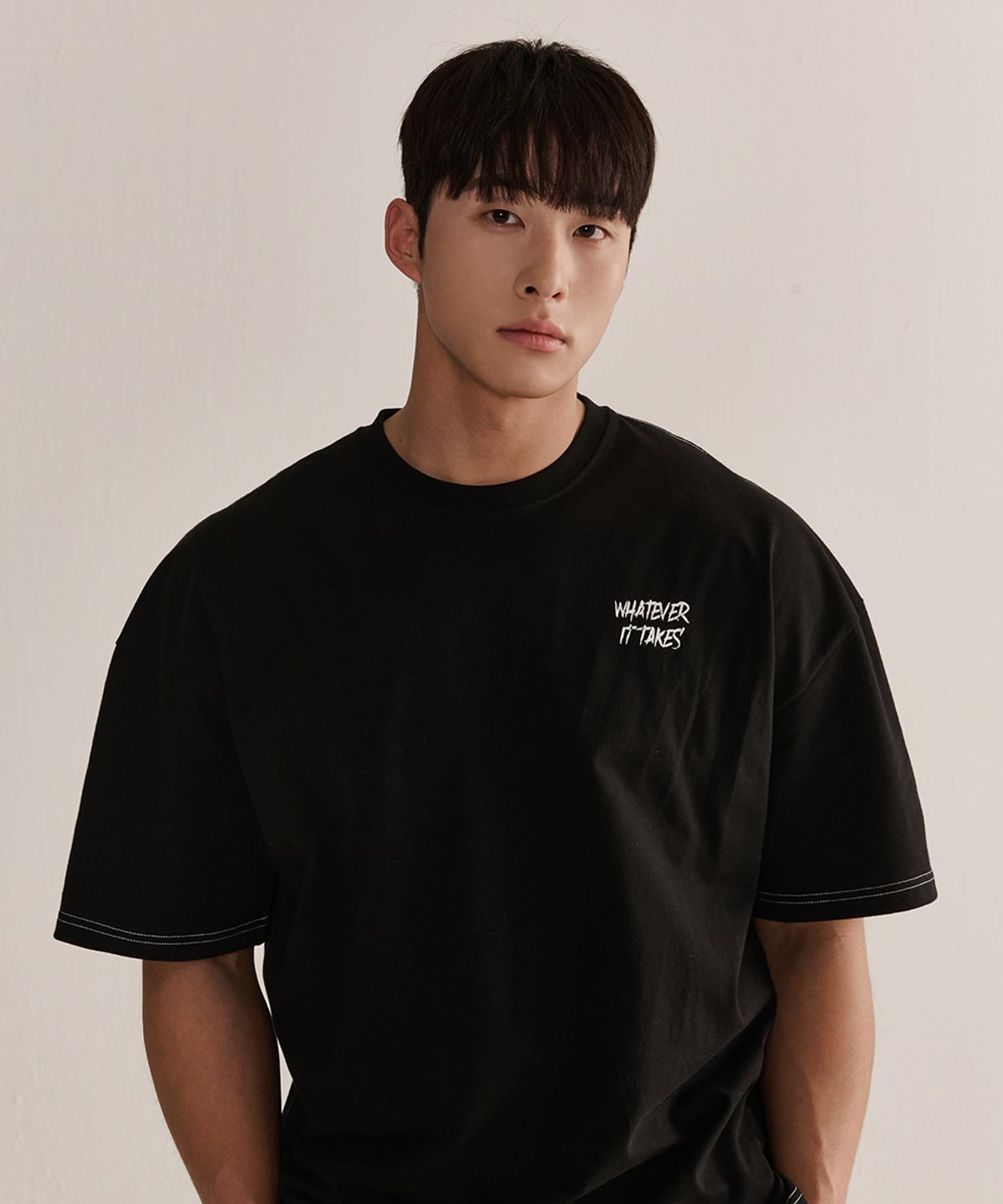 나인제트(NINEZ) 왓에버 와이드 오버핏 반팔 티셔츠_3color