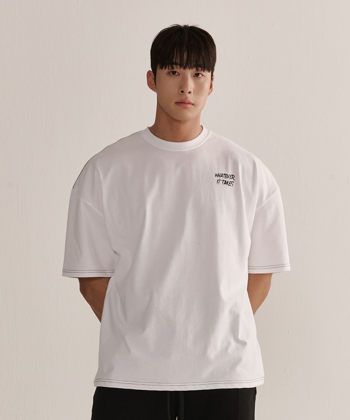 나인제트(NINEZ) 왓에버 와이드 오버핏 반팔 티셔츠_3color