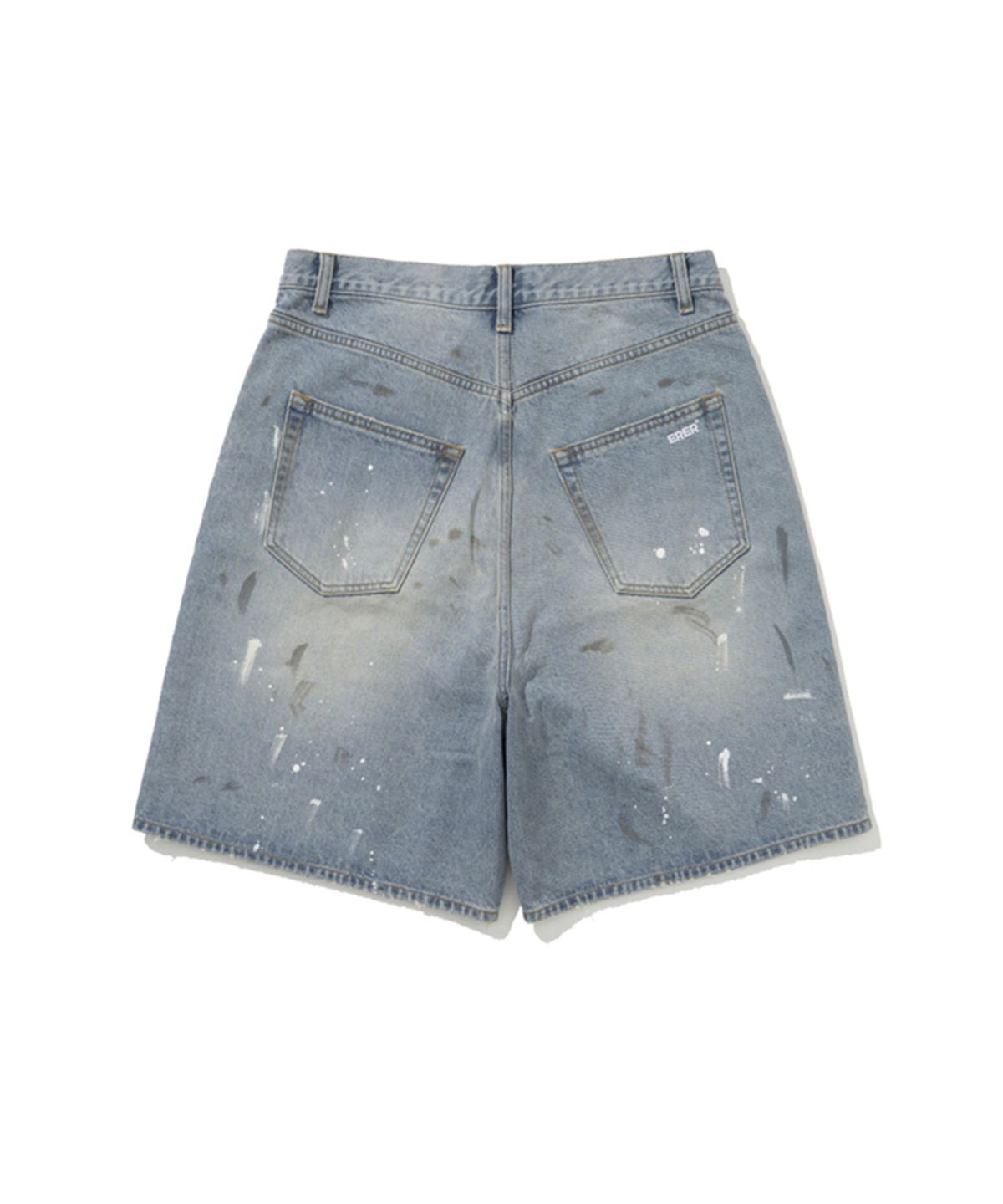 에르에르(ERER) Painted Denim Shorts Indigo