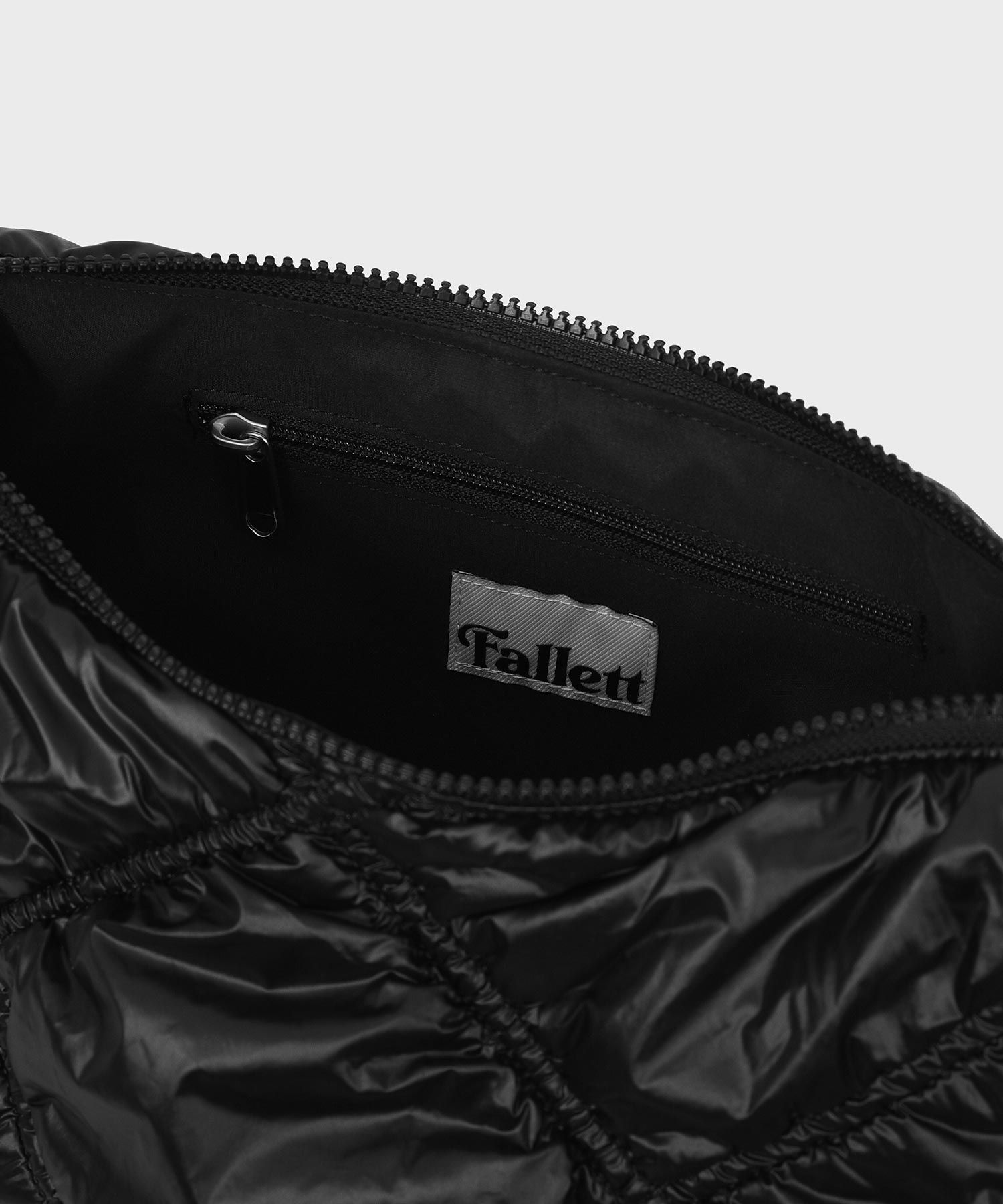 MUSINSA | FALLETT Quilted shoulder bag black