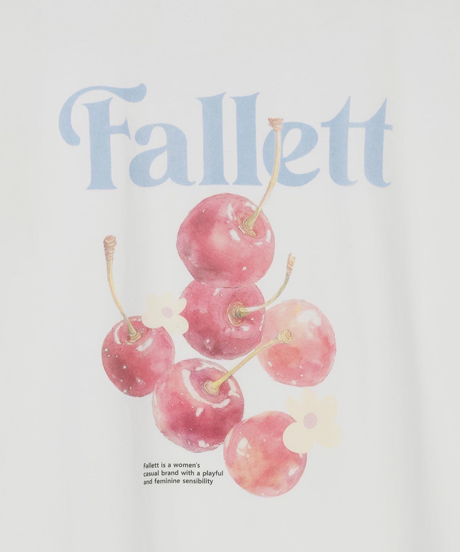MUSINSA | FALLETT Cherry Print Overfit Short Sleeve T-shirt