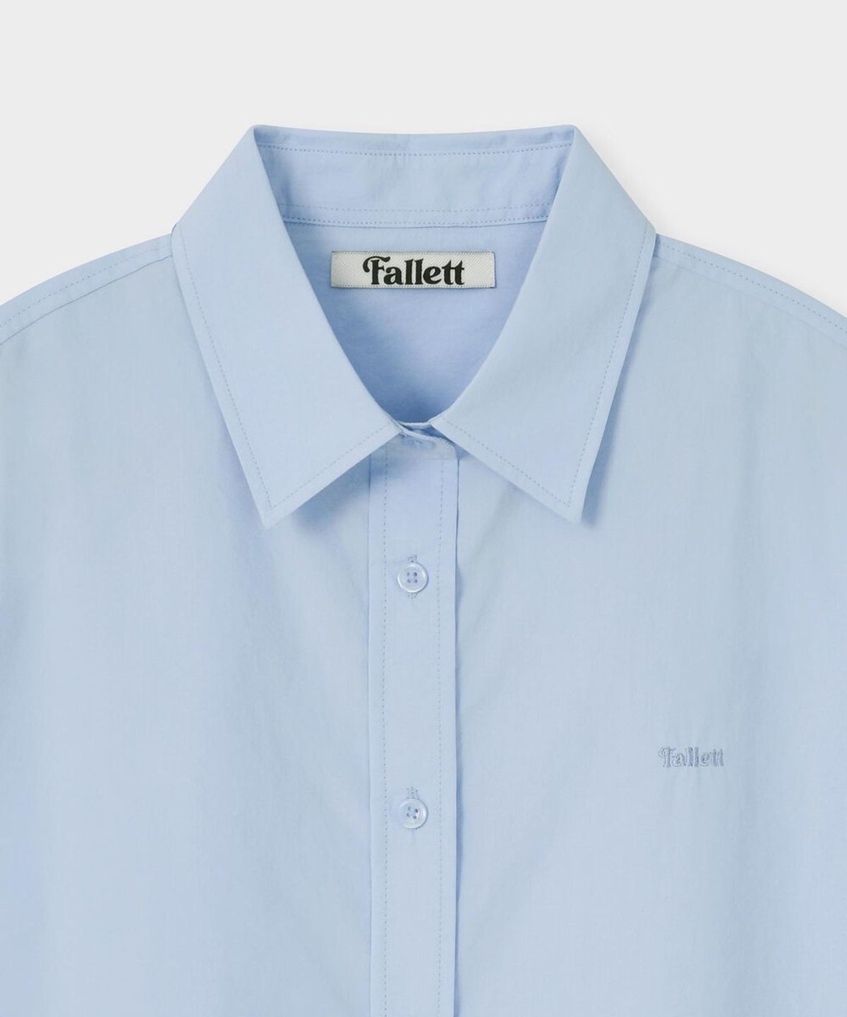팔렛(FALLETT) 베이직 반팔 셔츠 블루