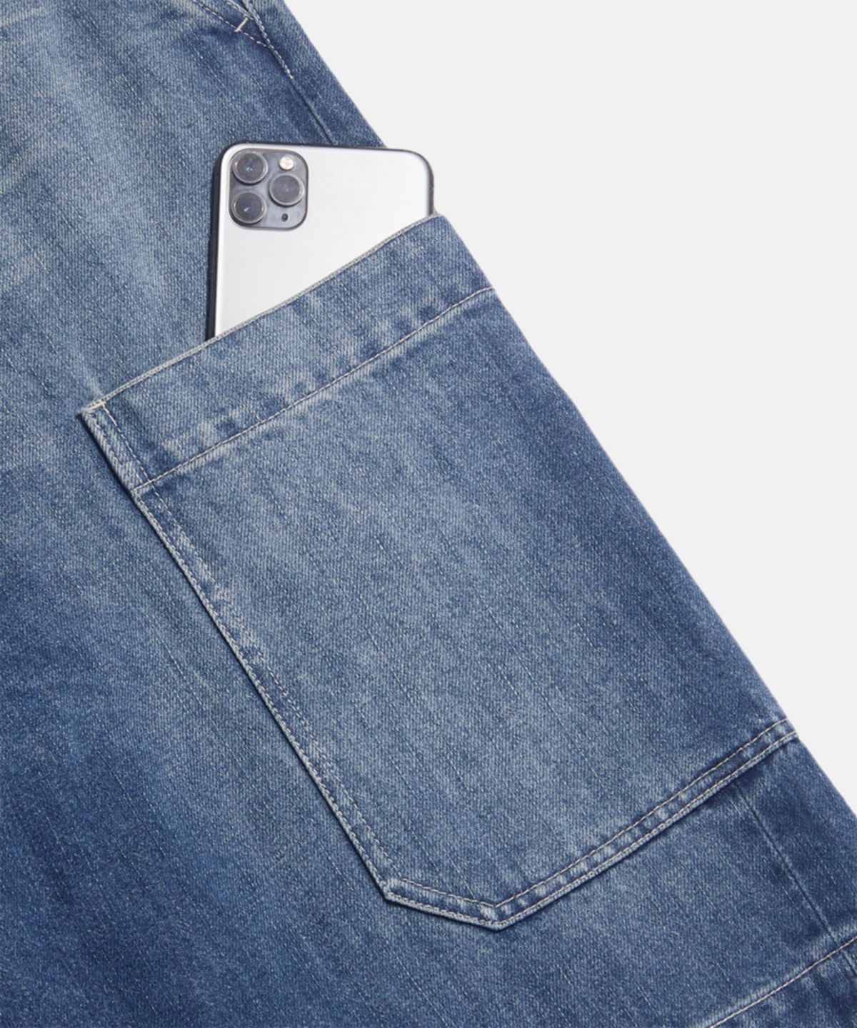 피도디도(FIDO DIDO) Cat Brush Washed Bermuda Pants Mid Washed