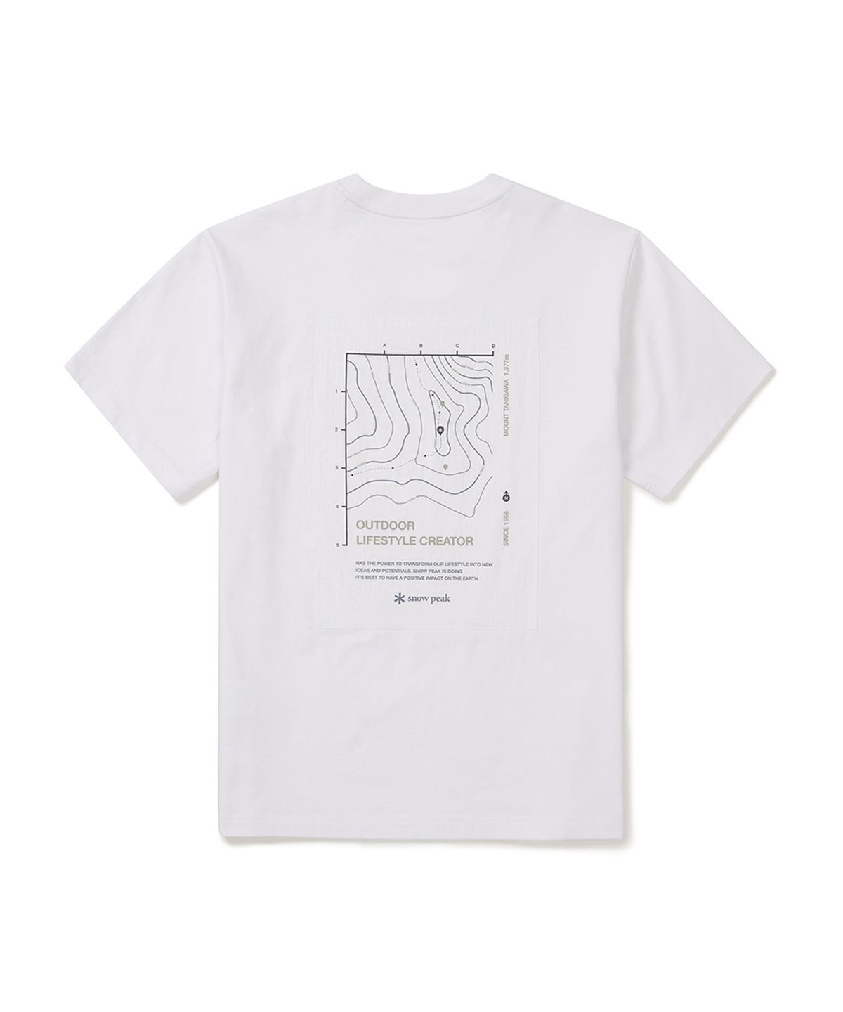 스노우피크 어패럴(SNOWPEAK APPAREL) 에어로쿨 다니가와산 반팔 티셔츠 (S25MMFTS84) White