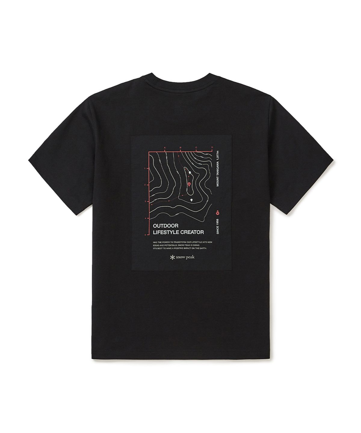 스노우피크 어패럴(SNOWPEAK APPAREL) 에어로쿨 다니가와산 반팔 티셔츠 (S25MMFTS84) Black
