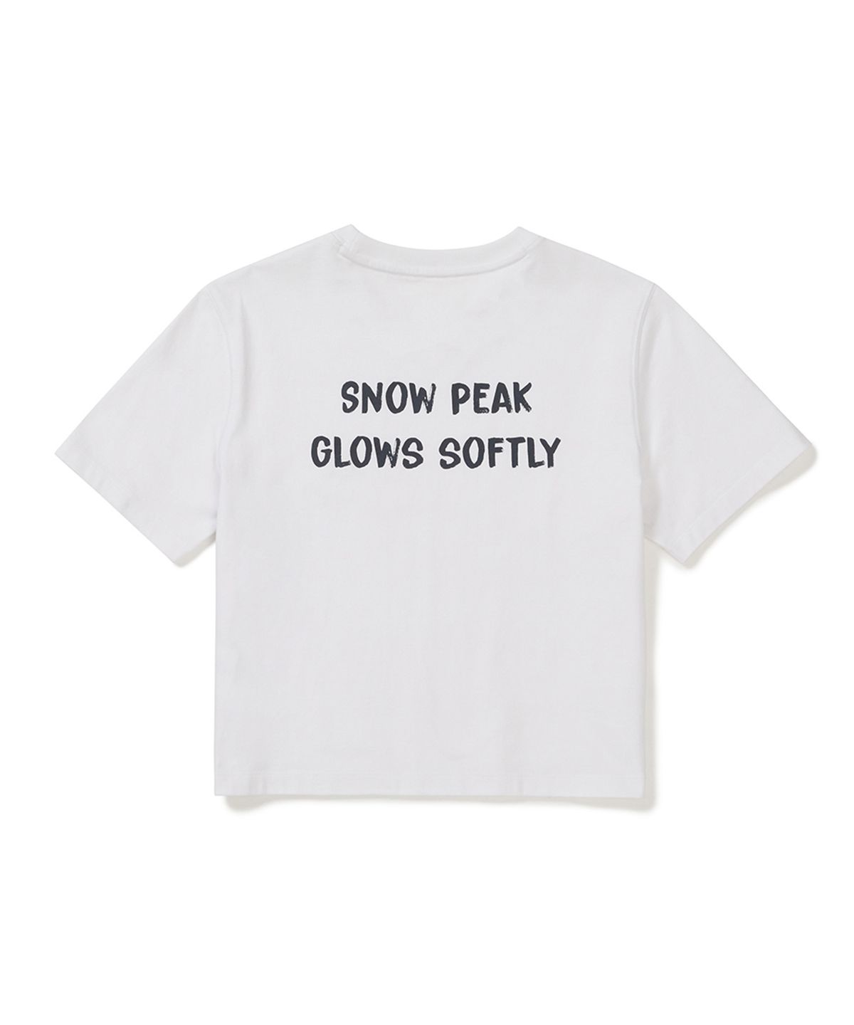 스노우피크 어패럴(SNOWPEAK APPAREL) 코튼 여성 크롭 반팔 티셔츠 (S25MWFTS65) White