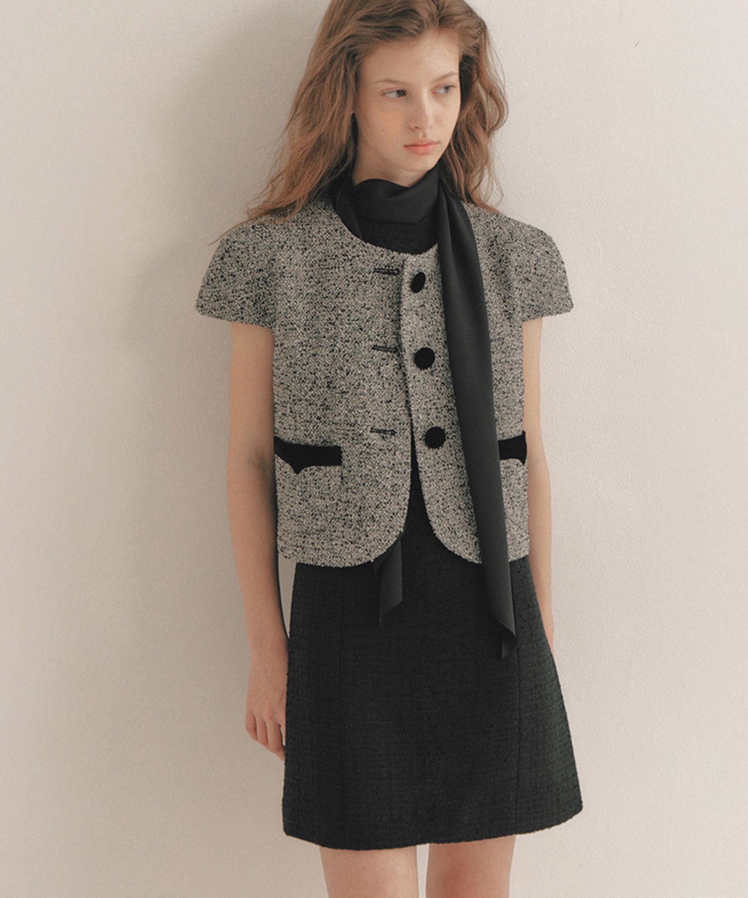 MUSINSA | FLOWOOM Scarf bustier dress