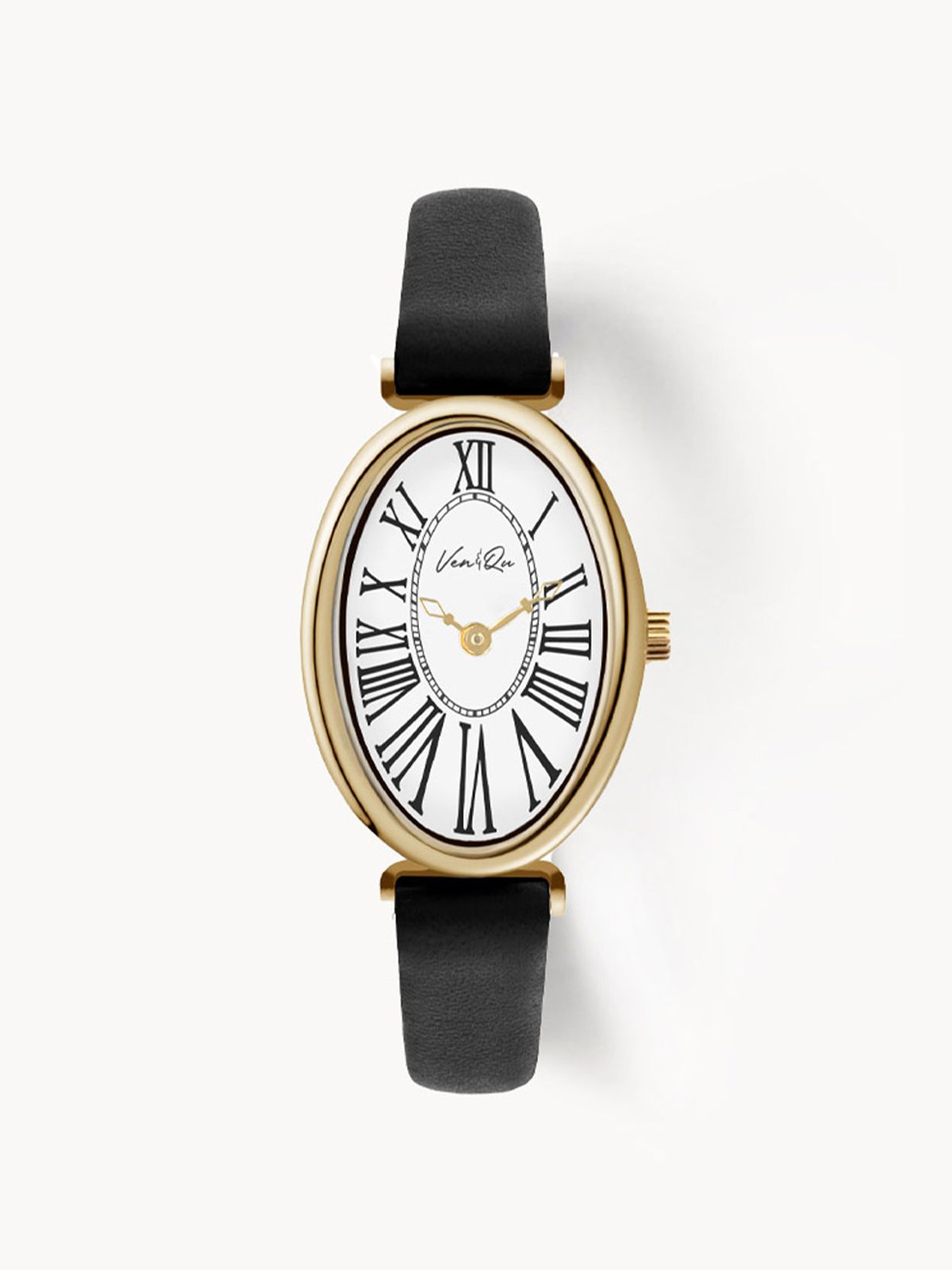벤앤쿠(VENANDQU) Dome-Gold/White (Black leather)