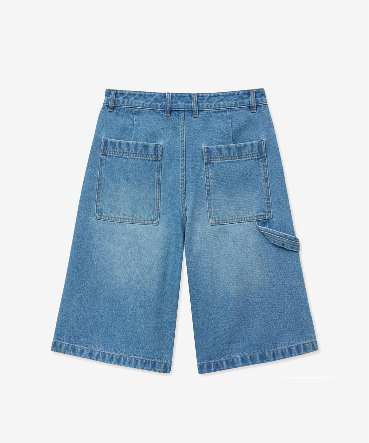 티엔지티(TNGT) Denim Bermuda Pants (Washed Blue) TNPA5E205B2