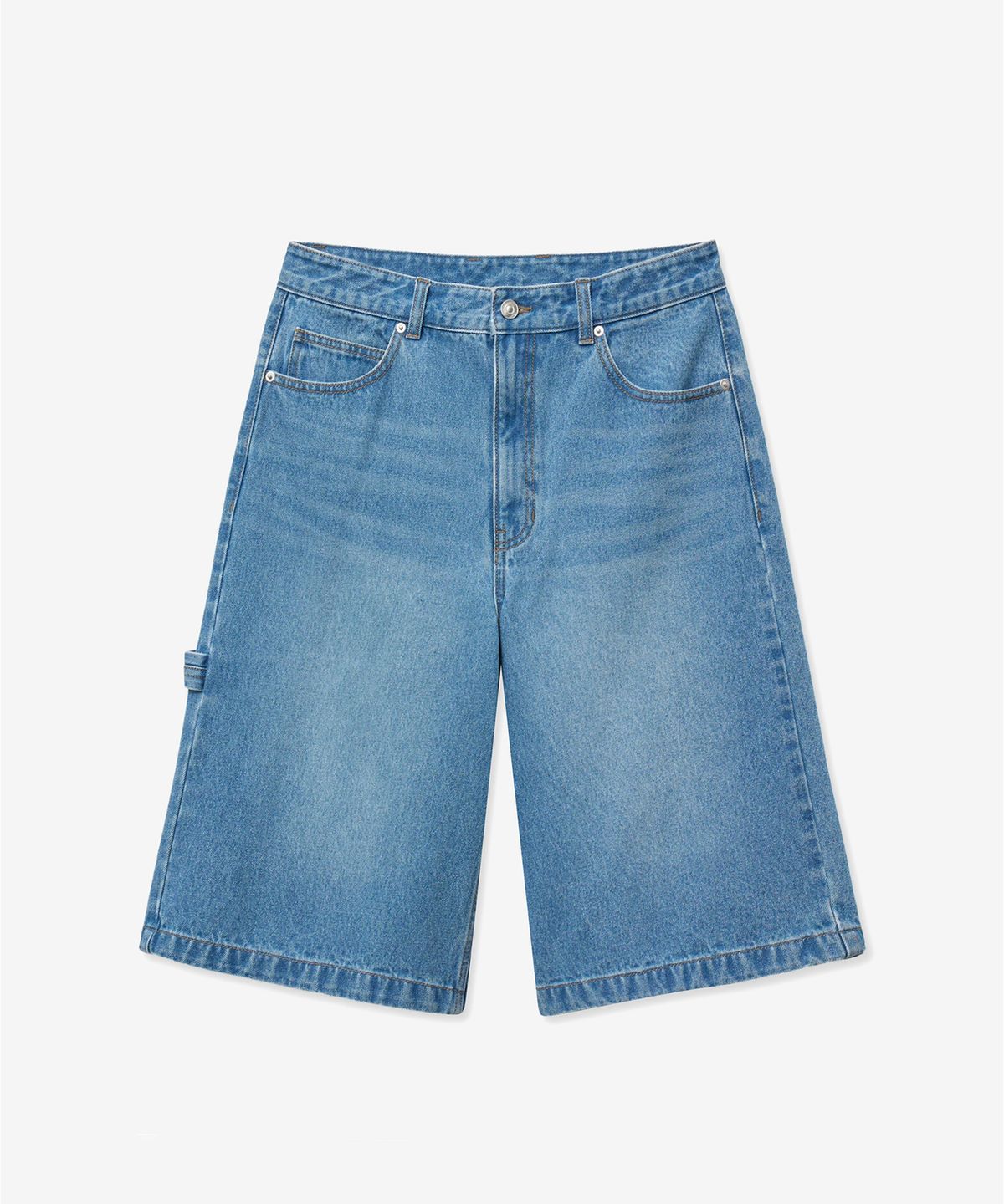 티엔지티(TNGT) Denim Bermuda Pants (Washed Blue) TNPA5E205B2
