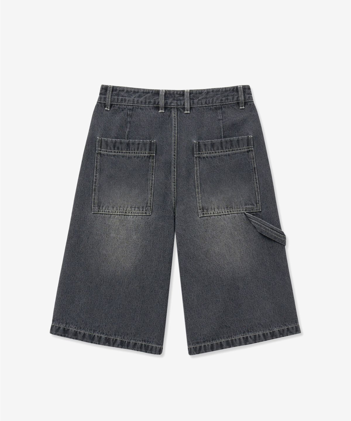 티엔지티(TNGT) Denim Bermuda Pants (Washed Gray) TNPA5E205G2