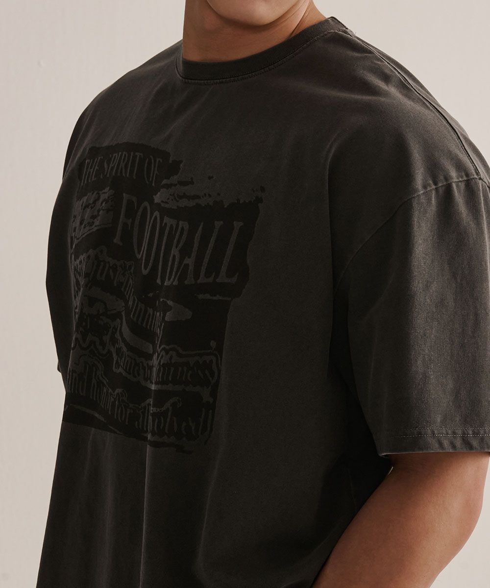 MUSINSA | NINEZ Pigment Spirit Overfit Short Sleeve T-Shirt
