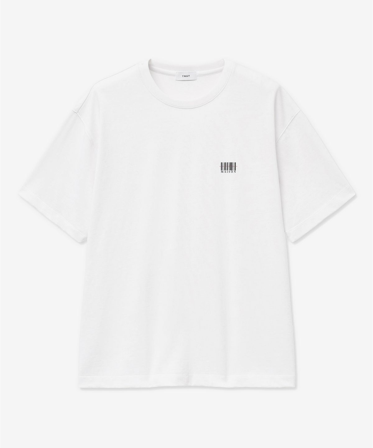 티엔지티(TNGT) Barcode Logo T-Shirt (White) TNTS5E204WT