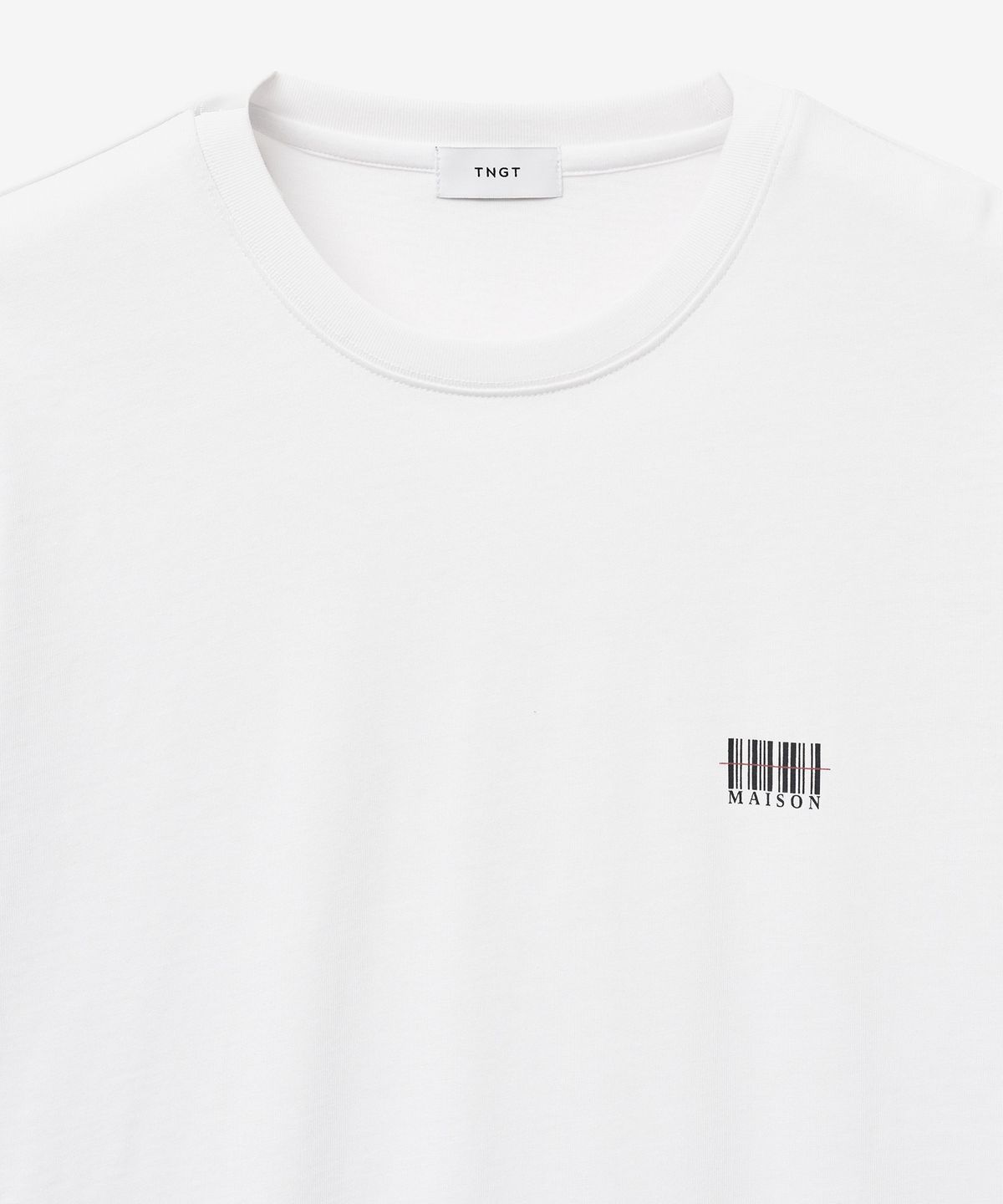 티엔지티(TNGT) Barcode Logo T-Shirt (White) TNTS5E204WT