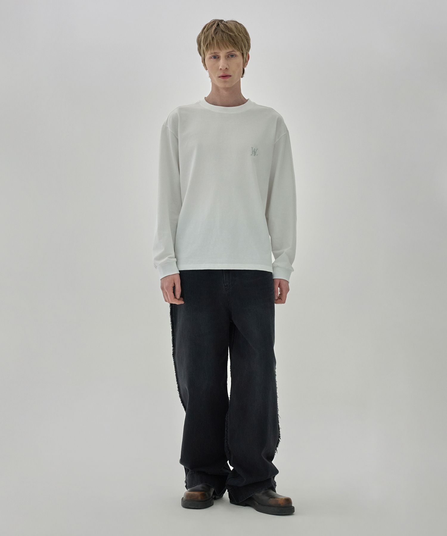 [WOOALONG]★25SS★韓国人気★OG Semi-Loose Long T-shirt MUSINSA | WOOALONG OG Semi-Loose Long T-shirt - WHITE