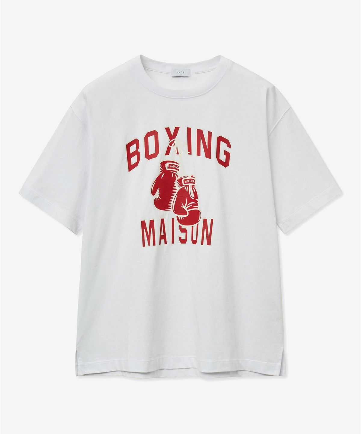 티엔지티(TNGT) Boxing Graphic T-Shirt (White) TNTS5E210WT