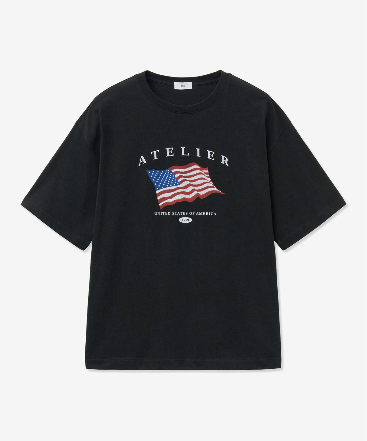 티엔지티(TNGT) Americanflag T-Shirt (Black) TNTS5E211BK