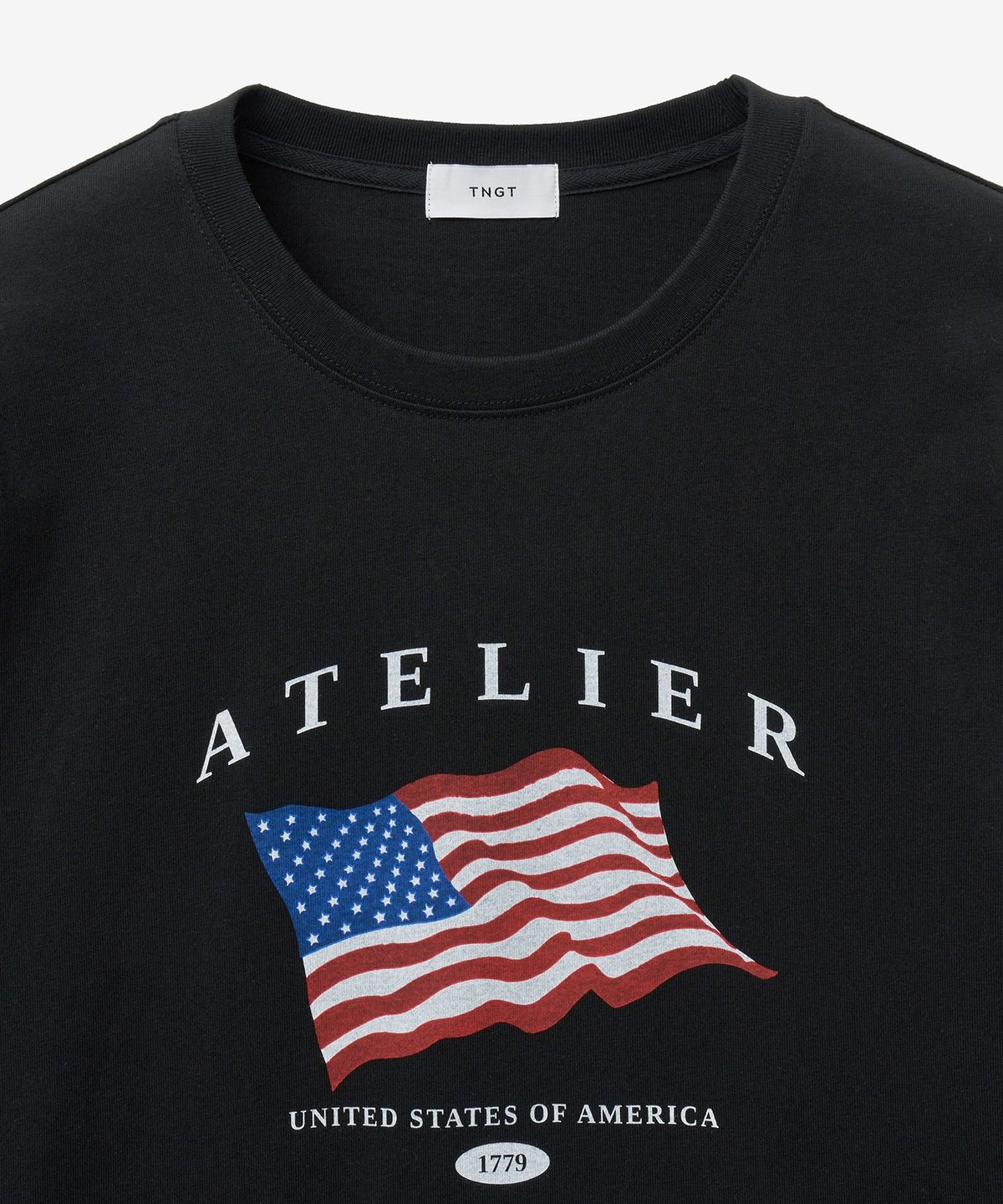 티엔지티(TNGT) Americanflag T-Shirt (Black) TNTS5E211BK