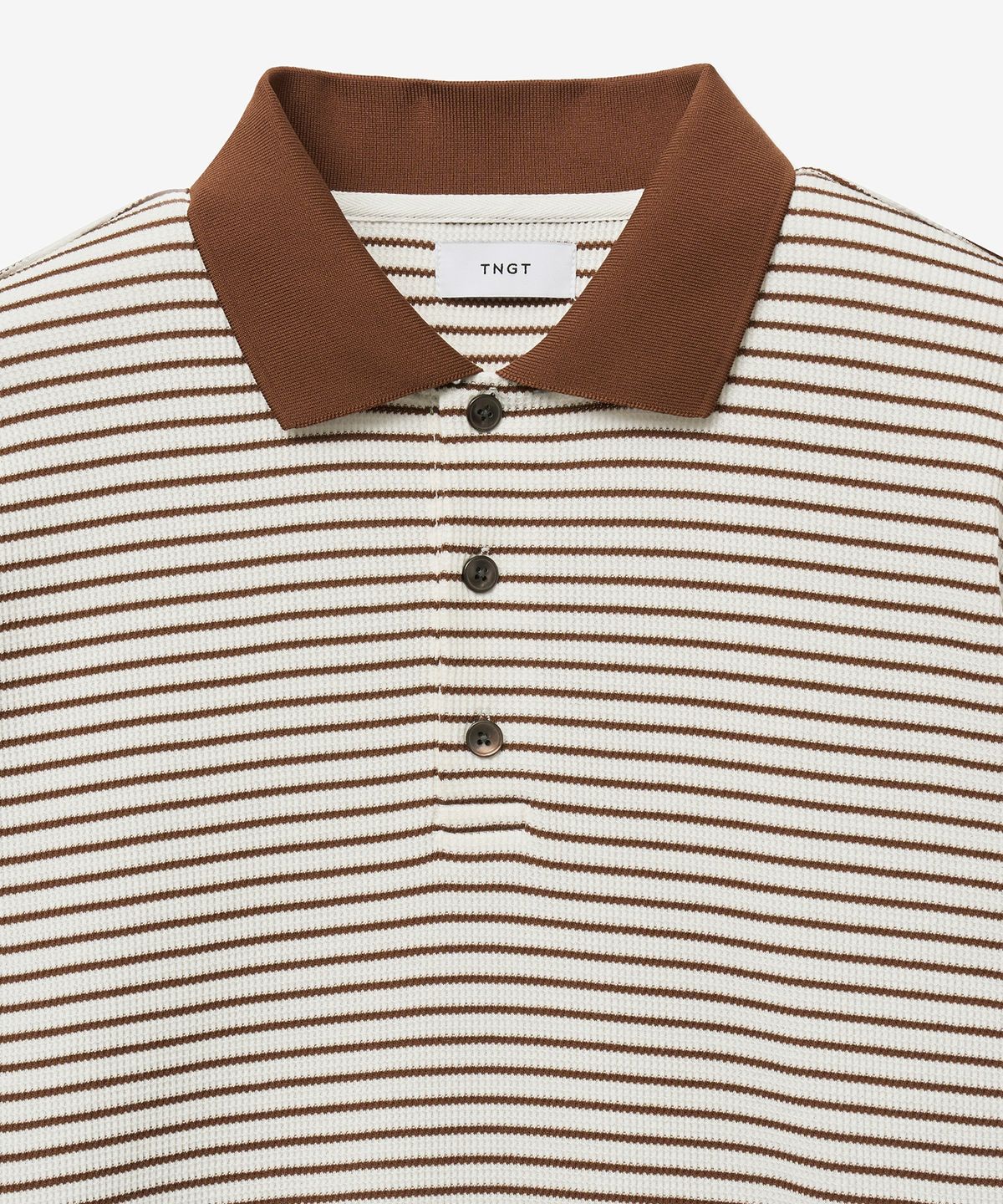 티엔지티(TNGT) Stripe Polo Shirt (Brown) TNTS5E203W2