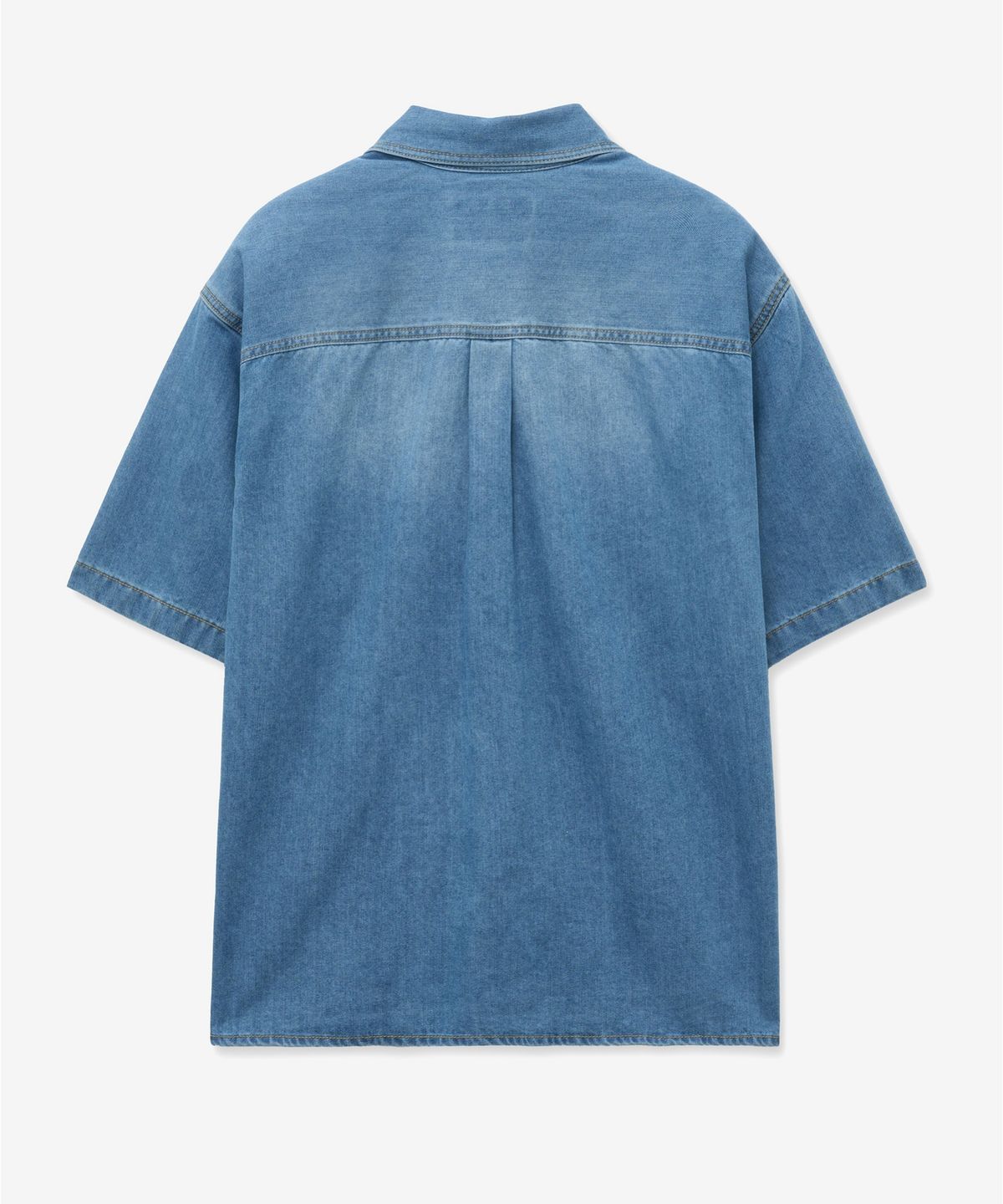 티엔지티(TNGT) Denim Half Shirt (Light Blue) TNSH5E201B2