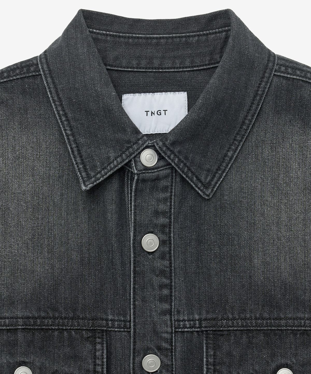 티엔지티(TNGT) Denim Half Shirt (Washed Gray) TNSH5E201G2