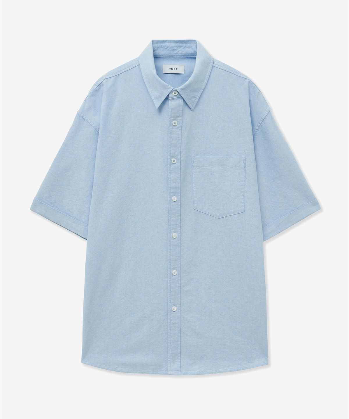티엔지티(TNGT) Oxford Half-Sleeves Shirt (Light Blue) TNSH5E205B2