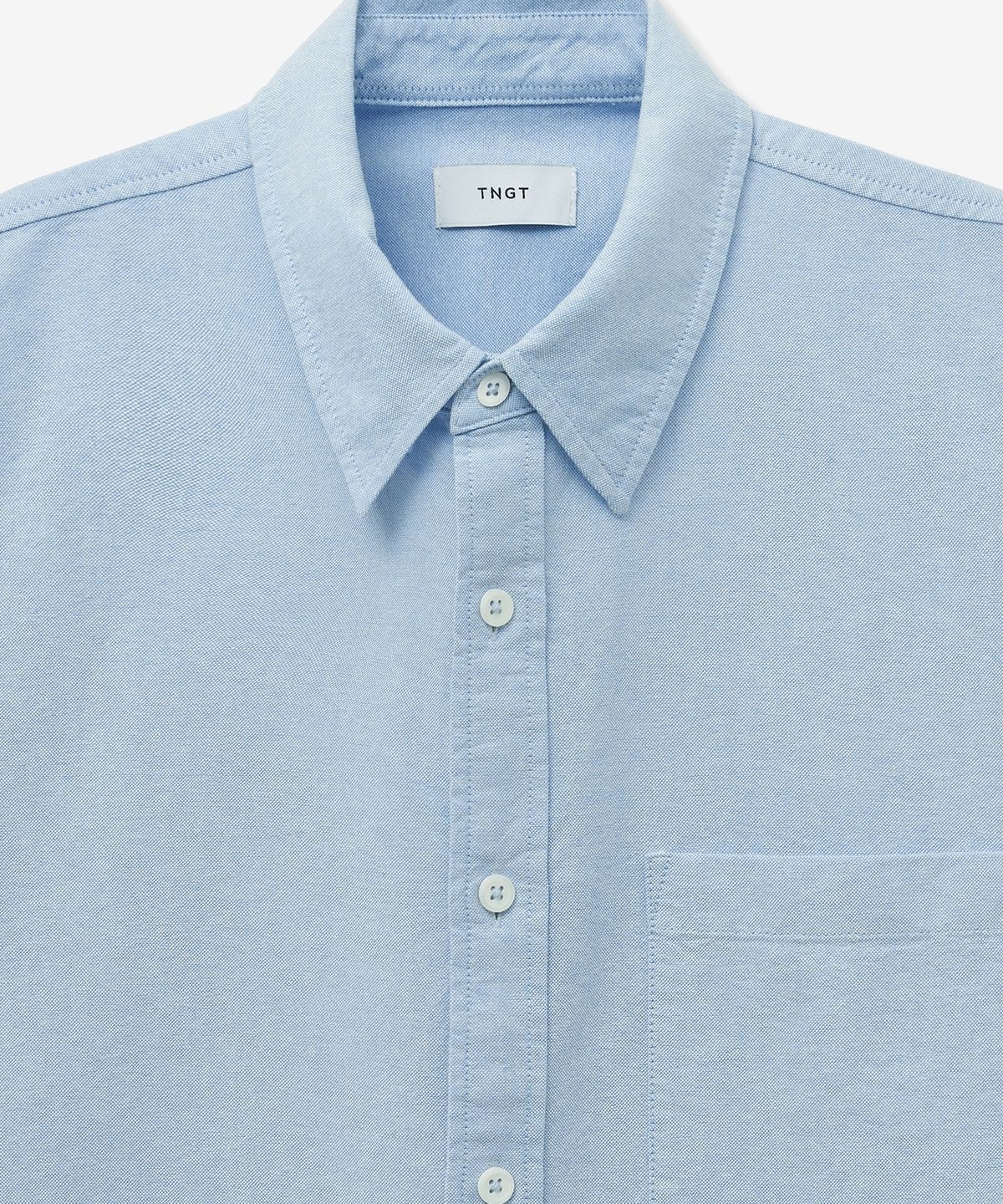 티엔지티(TNGT) Oxford Half-Sleeves Shirt (Light Blue) TNSH5E205B2